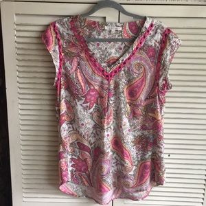 Daniel Rainn paisley top sz L